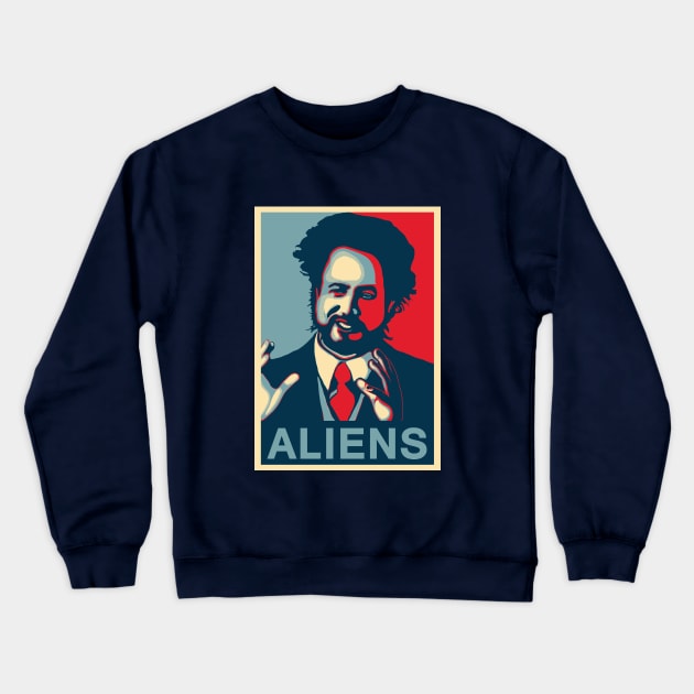 Because Aliens Crewneck Sweatshirt by Wasabi Snake